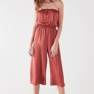 Urban Outfitters Satin Rust Jumpsuit